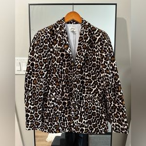 Size 2 leopard print corduroy blazer